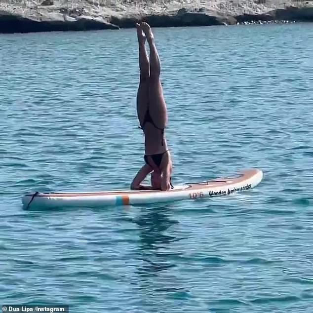 Dua Lipa Shows off Stunning Figure and Paddle Boarding Skills on Greek Getaway