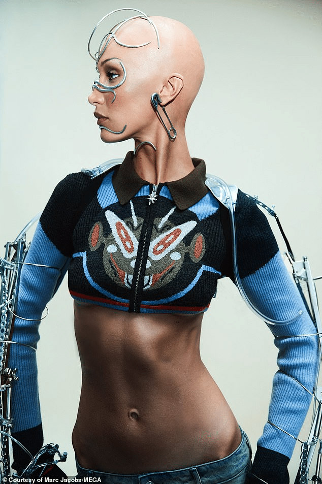 Bella Hadid's Stunning Transformation into a Bald A.I. Robot for Marc Jacobs Campaign